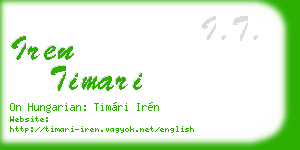 iren timari business card