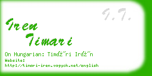 iren timari business card